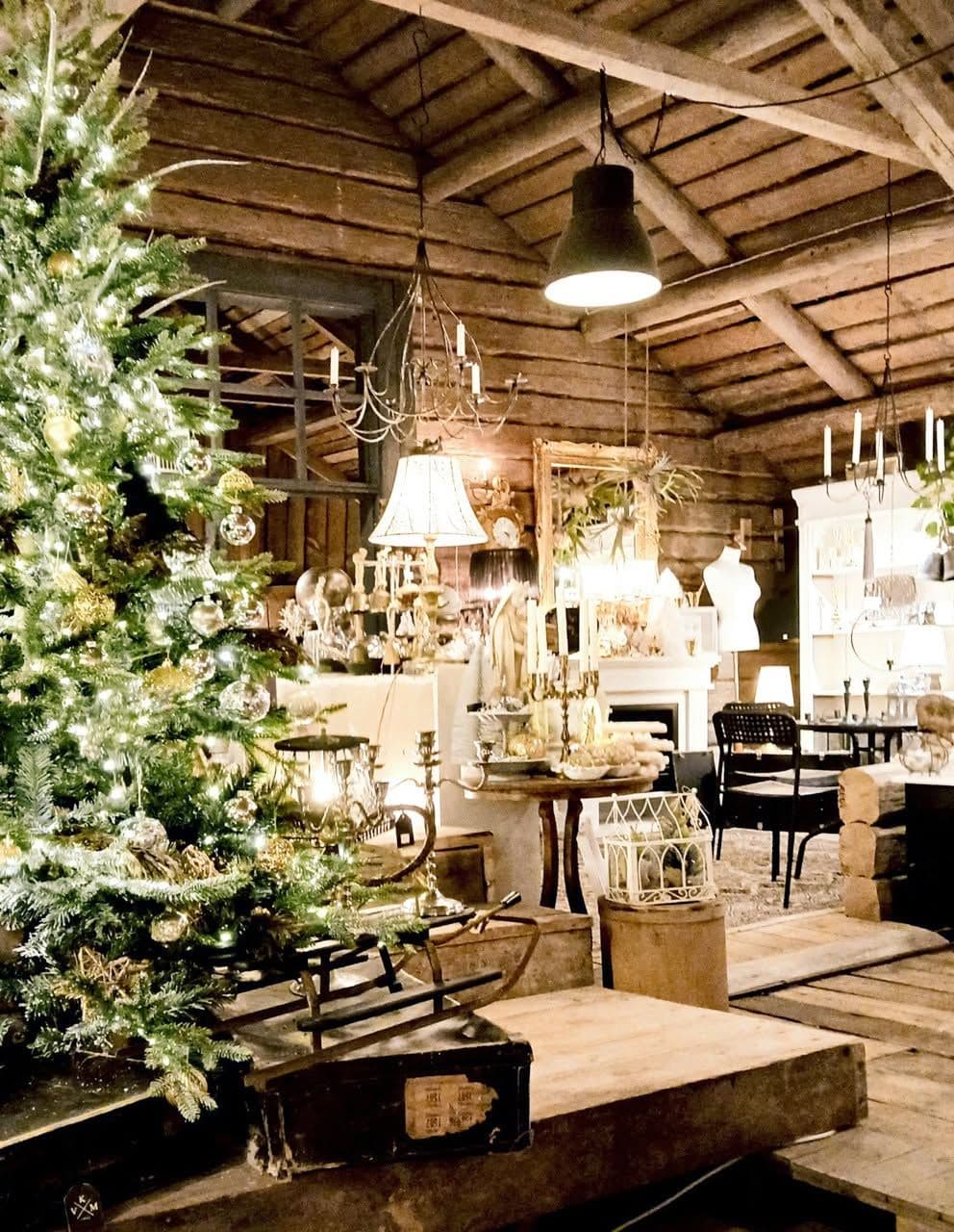 The Christmas range in the mill's antique room